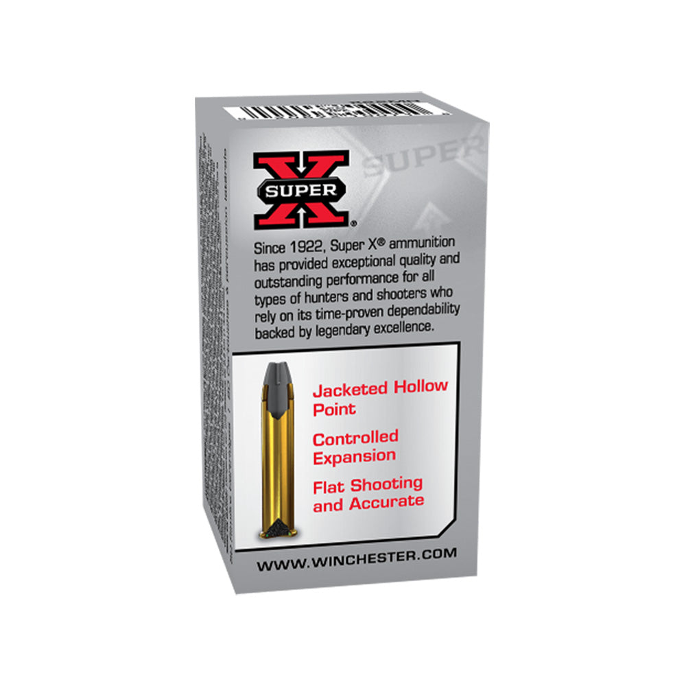 Winchester Super X 22 WMR 40gr 50 Pack Rimfire Ammunition Back of Box