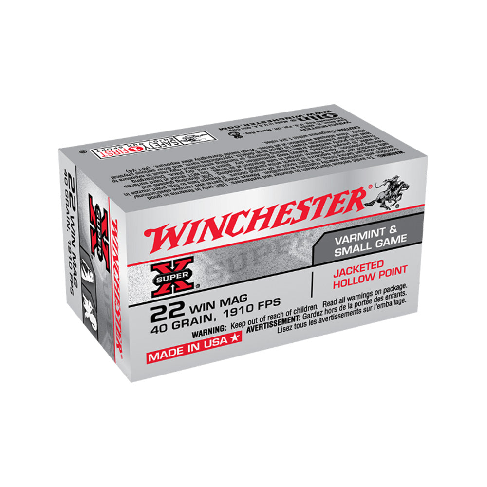 Winchester Super X 22 WMR 40gr 50 Pack Rimfire Ammunition