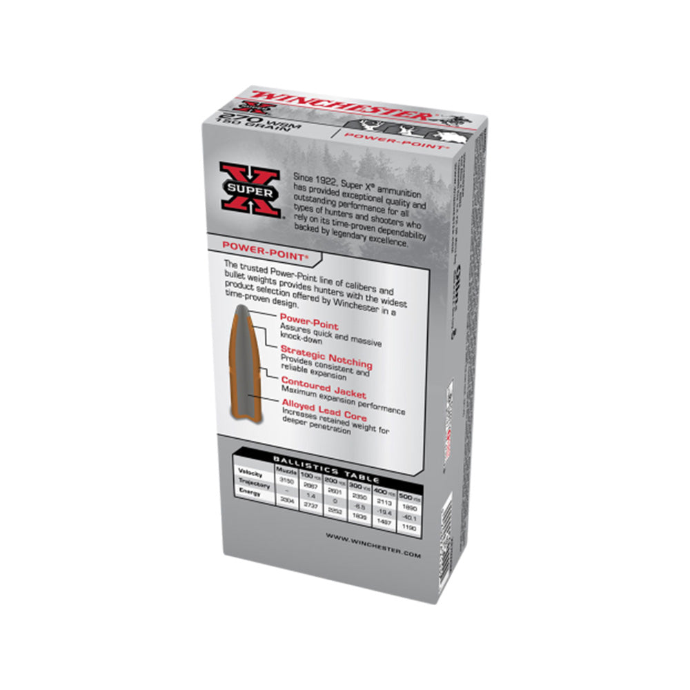 Winchester Super X 270 WSM 150gr PP 20 Pack Centerfire Ammunition Box Description