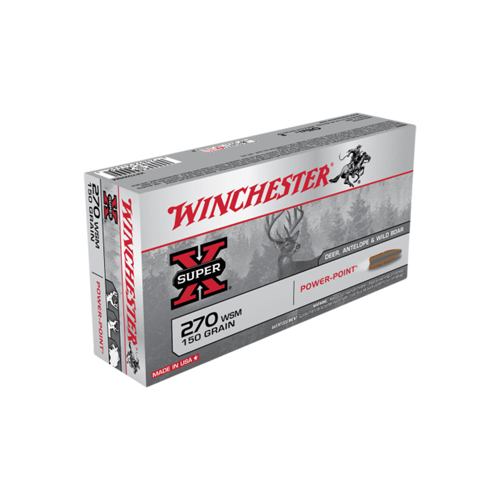 Winchester Super X 270 WSM 150gr PP 20 Pack Centerfire Ammunition