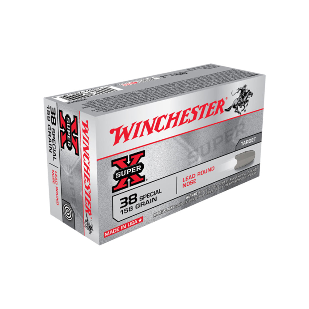 Winchester Super X 38 Special 158gr LRN 50 Pack Handgun Ammunition