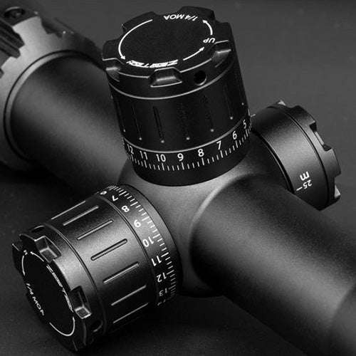 ZeroTech Trace 3-18x50 R33 MOA 30mm Adjuster Top View